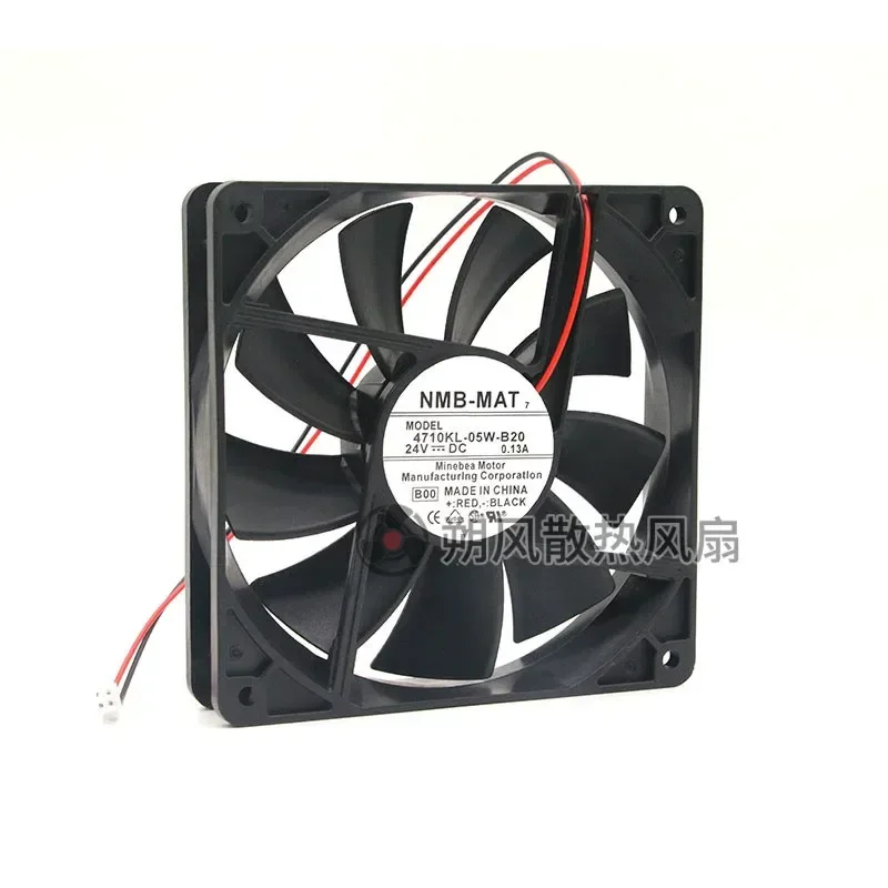 for NMB 4710KL-05W-B20 12025 12CM 24V 0.13A Double Ball Bearing Inverter Cooling Fan