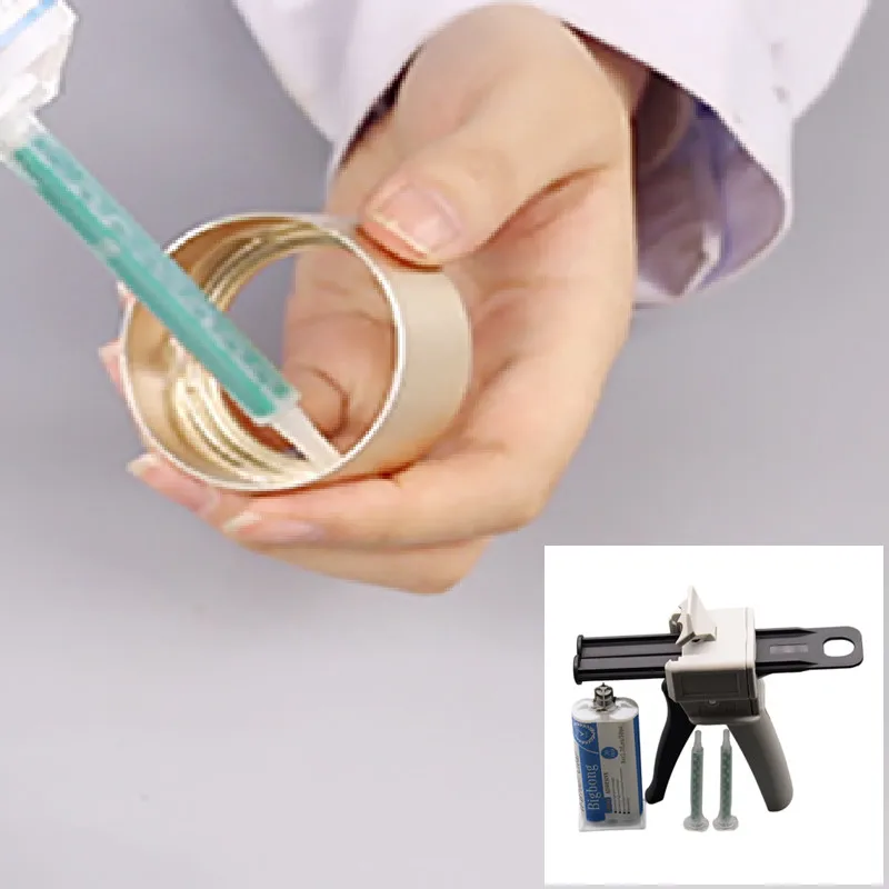 

50 мл AB-клеи 1:1, прозрачный эпоксидный клей и 2 насадки для смешивания с пистолетом-дозатором 1:1 на 50 мл, смеситель для смолы, пистолет-аппликатор для клея