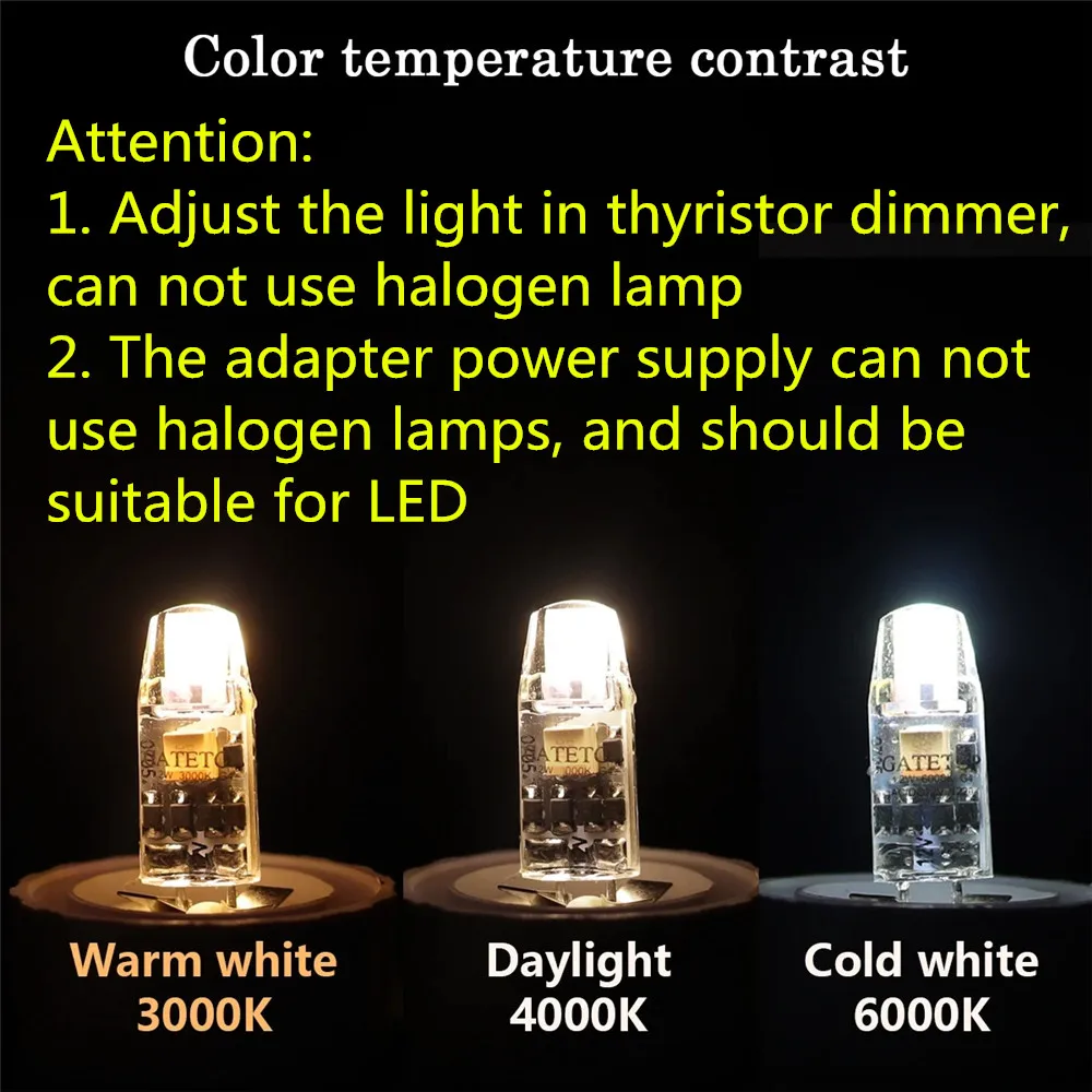 10 шт./партия, Диммируемые светодиодные лампы G4, 12 В, 24 В, 3 Вт, 1505