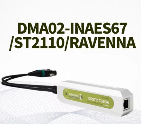 DMA02-IN AES67  DSP Processor, 2CH XLR Analog In To AES67 Network Out, Ultra-Low Latency ≤1ms, 2x2 Auto Mixer, PoE Powered, Comp