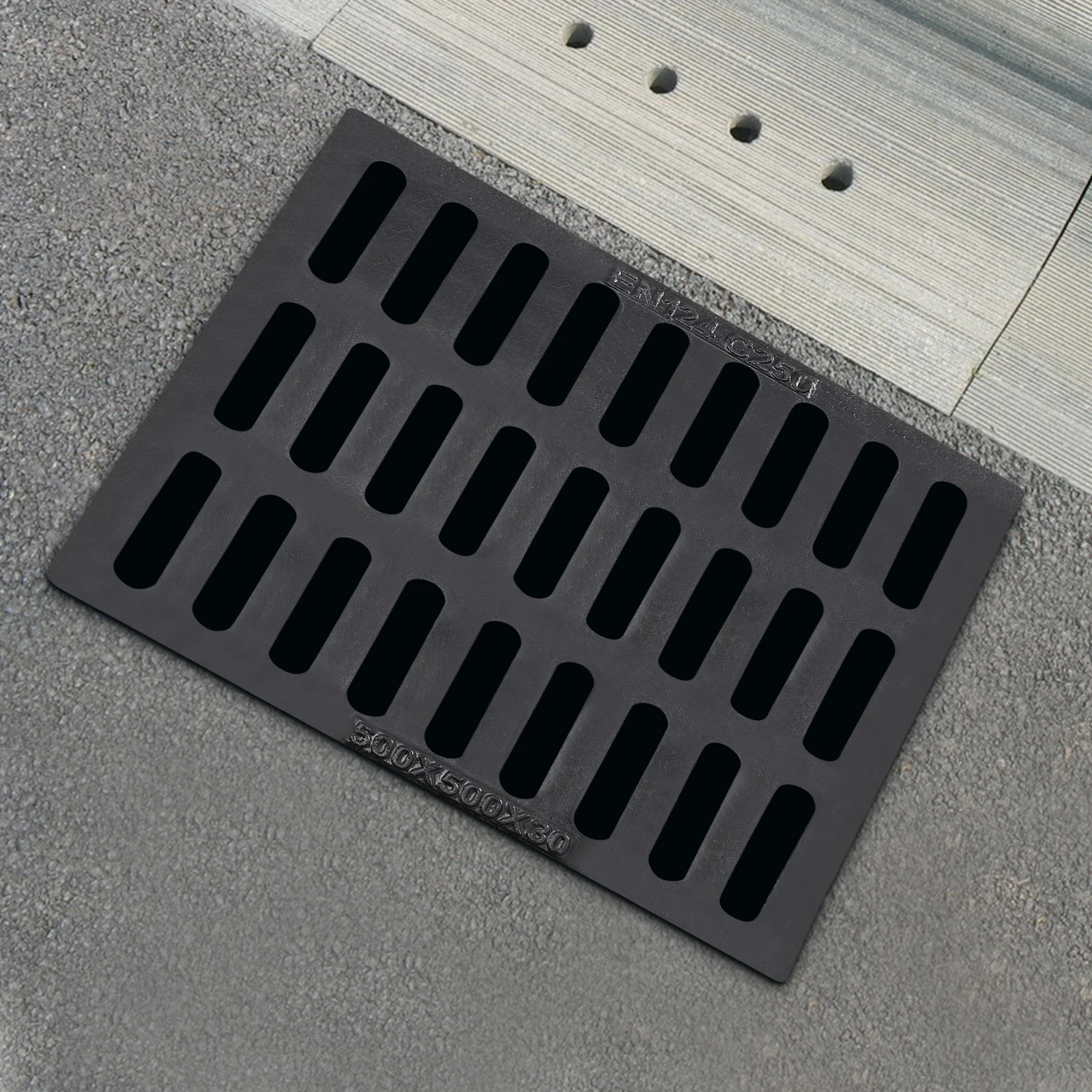 

19,7*19,7 дюйма, наружная сливная крышка, двор, садовая уловка, чавунная сливная канализационная решетка