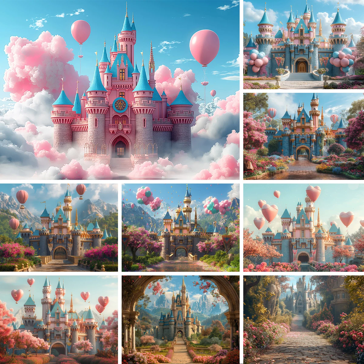 

Magical Wonderland Castle Backgrounds Cake Smash Kids Adult Photography Props Child Baby Decors Dreamland Photo Backdrops