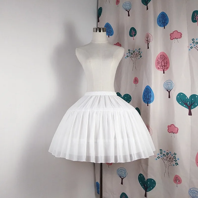 Vestido de baile bajo la falda, Vestido corto de Cosplay, enagua de gasa con huesos de remolque Lolita, enagua de Ballet Rockabilly crinolina