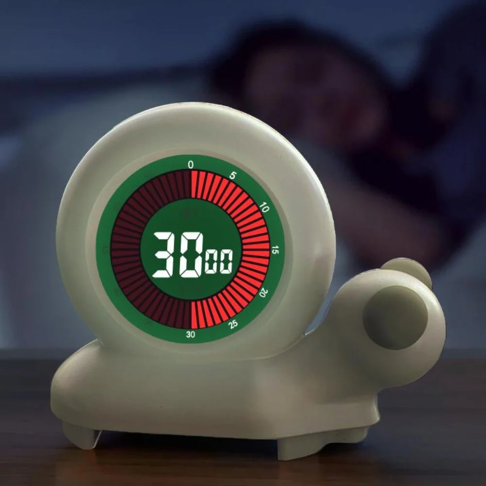 Visual LED Digital Timer Cartoon Design with Countdown Reminder Three Memory Settings and Silent Mode for Study Cooking