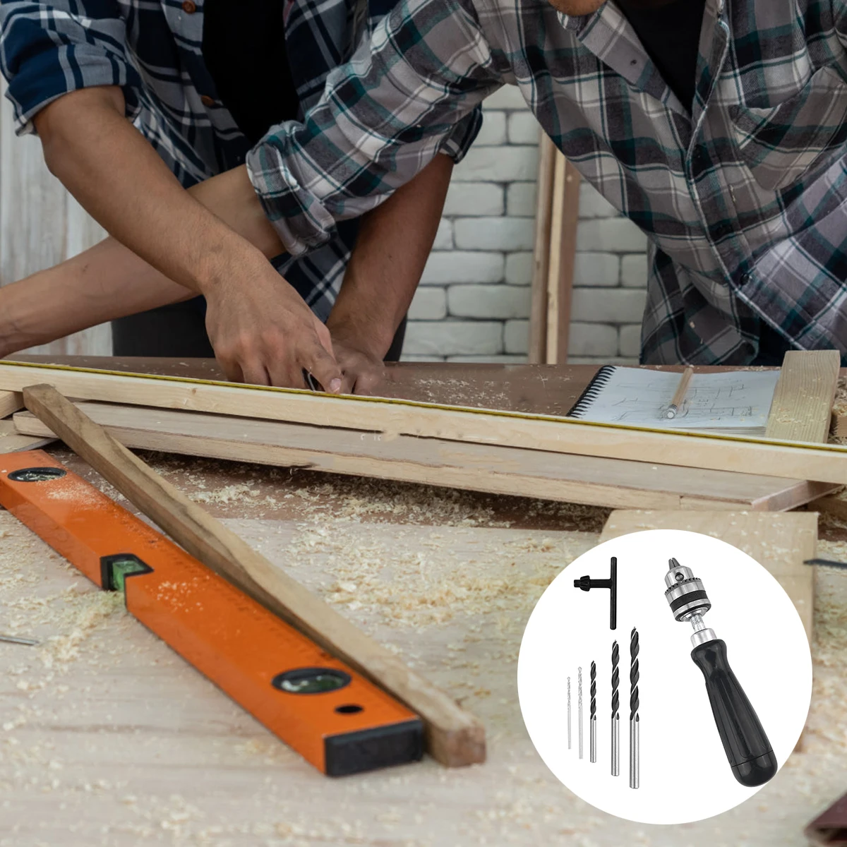 7 قطعة دبوس الحفر اليد ملزمة مجموعة تشاك مفتاح الخشب مجوهرات من مادة الراتنج ABS مقبض عدم الانزلاق صلابة عالية الحفر اليدوي