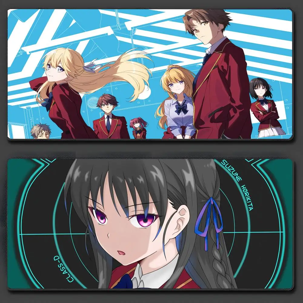 Anime Classroom Of The Elite Mouse Pad Large Anti-Slip Rubber Gaming MousePad Durable Desk Pad Thick Seam Edge Suitable For Offi