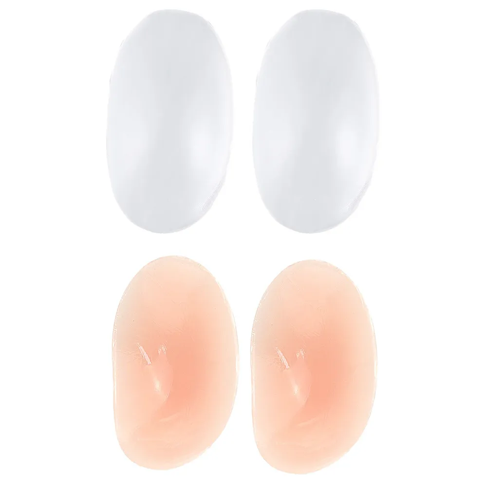 2Pairs Silicone Shoulder Pads Thick Invisible Shoulder Enhancer Broadening Shaping Cushions for Dating Dancing Clothes
