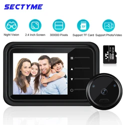 Sectyme – sonnette intelligente 2.4 pouces, enregistrement automatique, anneau électronique, Vision nocturne IR, vidéo, visionneuse