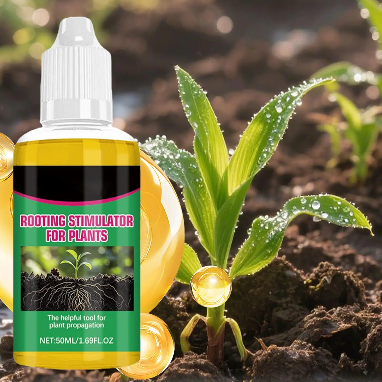 Nutrientes para raíces de plantas, estimulador del crecimiento de raíces, solución nutritiva para plantas hidropónicas, enriquece la solución nutritiva para el crecimiento de las plantas, 50ml