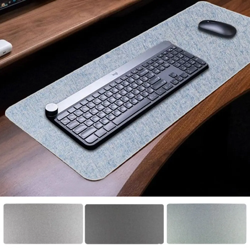 Modern Linen Mouse Pad Rubber Non-slip Keyboard Mice Mat Waterproof Leather Table Protector Home Office