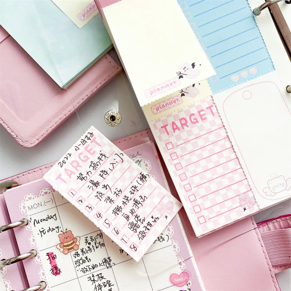 45 arkuszy A6 Loose Leaf Refill Paper Heart Cartoon Rabbit Inner Refill Spiral Binder Paper 6 Hole Notebook Separator Paper