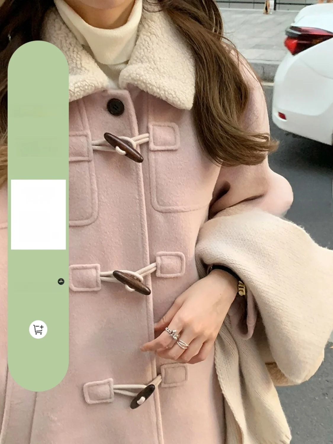 

Lixiaotuan Tangkou Woolen Coat Korean Sle Aosphere Outerwear Winter New Arrival Straight Cut Long Sve Pure Color