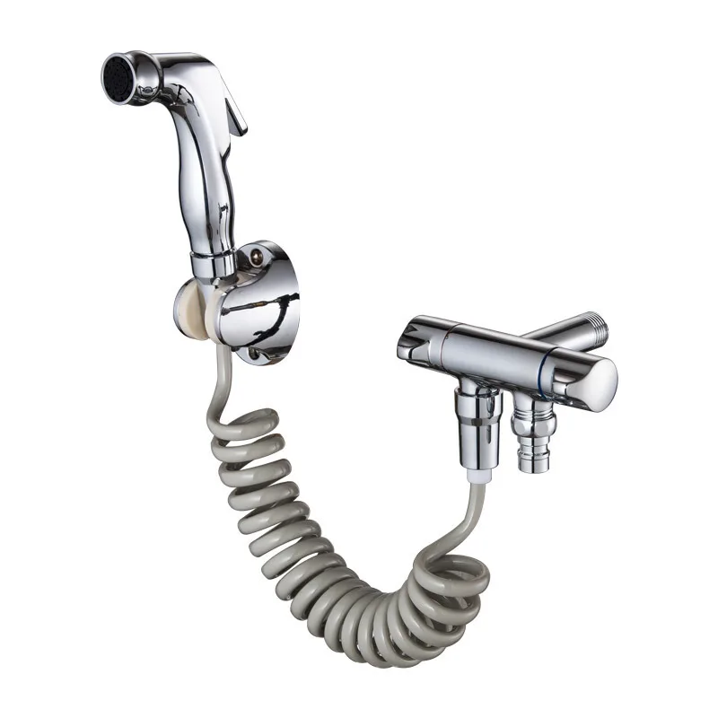 ポータブルビデハンドトイレ真ちゅう製バルブ付きシャワーヘッドスプレージェットタップホースg1-2'