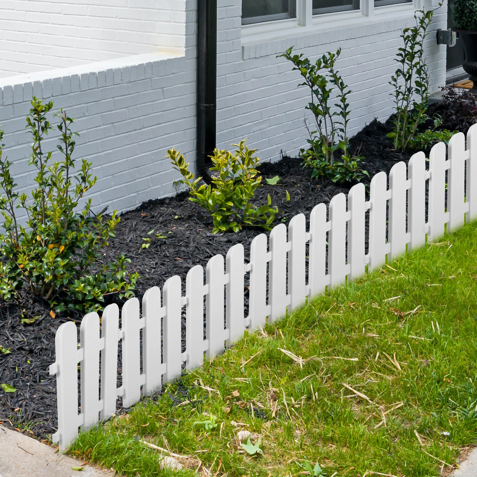 

10pcs Plastic Solid Outdoor Garden Lawn Guardrail Decorative Yard Fence For Courtyard Display Simulation Fence