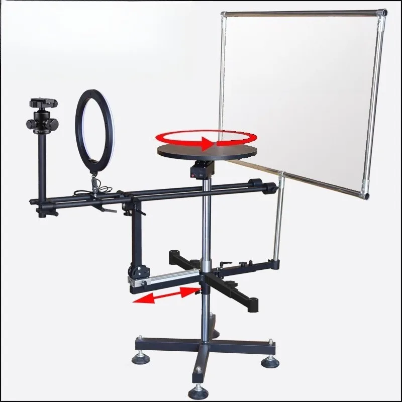 Surround rotating shooting station, panoramic turntable, main image video, and photography station