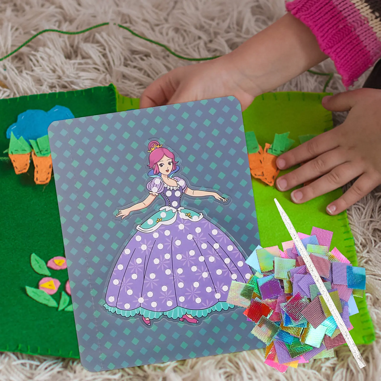 

2 Sets Kids Toys Girl Puncture Painting Tool for Decor Handmade Kit Kits Adults Diy Learning Beginners