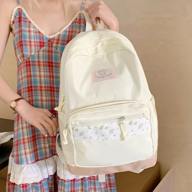 

​2025 Teen Girls College Backpack Large Capacity Lightweight Durable Nylon School Bag Daypack Vintage Waterproof Bookbag​