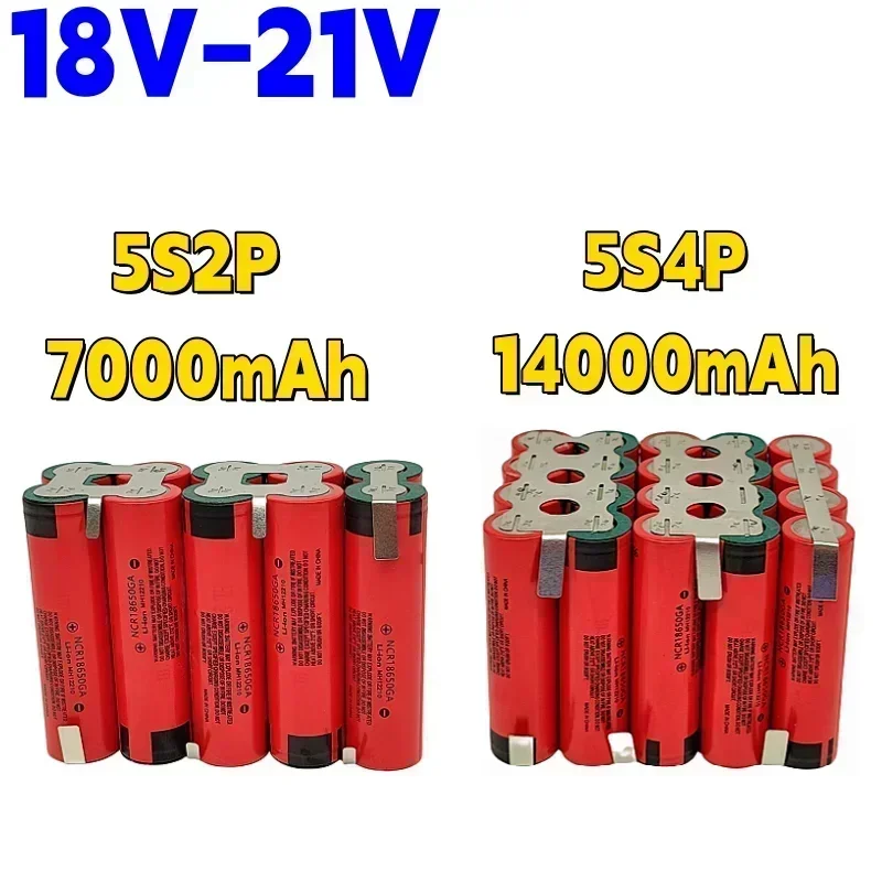 18650 GA lithium battery pack 3500mAh, 3.6V 7.2V 10.8V 14.8V 18V 21.6V, suitable for screwdriver battery customization welding