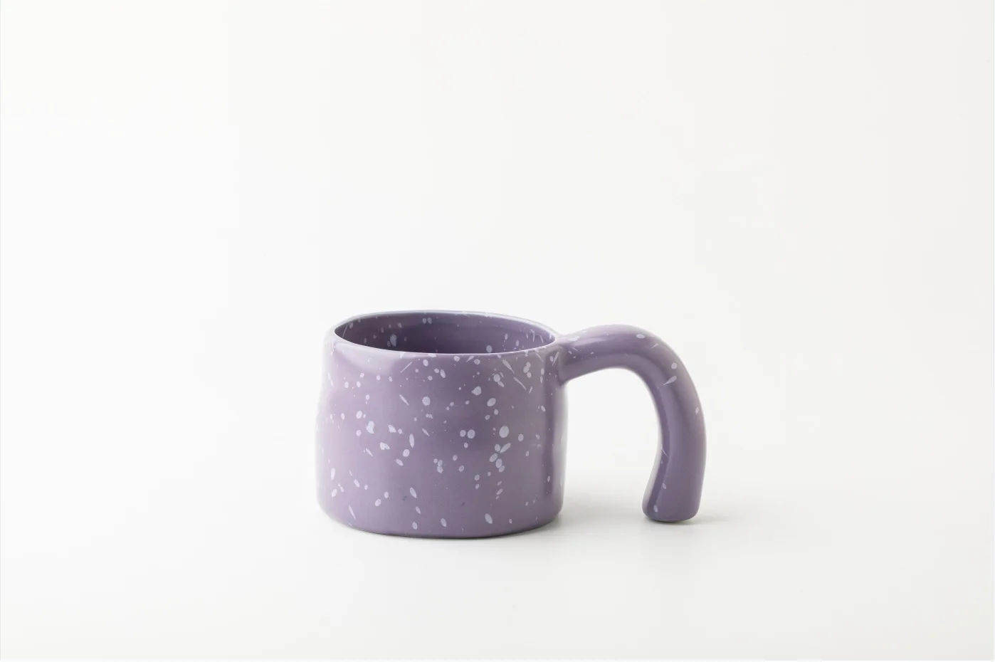 260ml Ceramic Mug Home Office Gifts Korean Japanese Nordic Simple Curved Moon Handle Single Cup Coffee Cup Water Cup