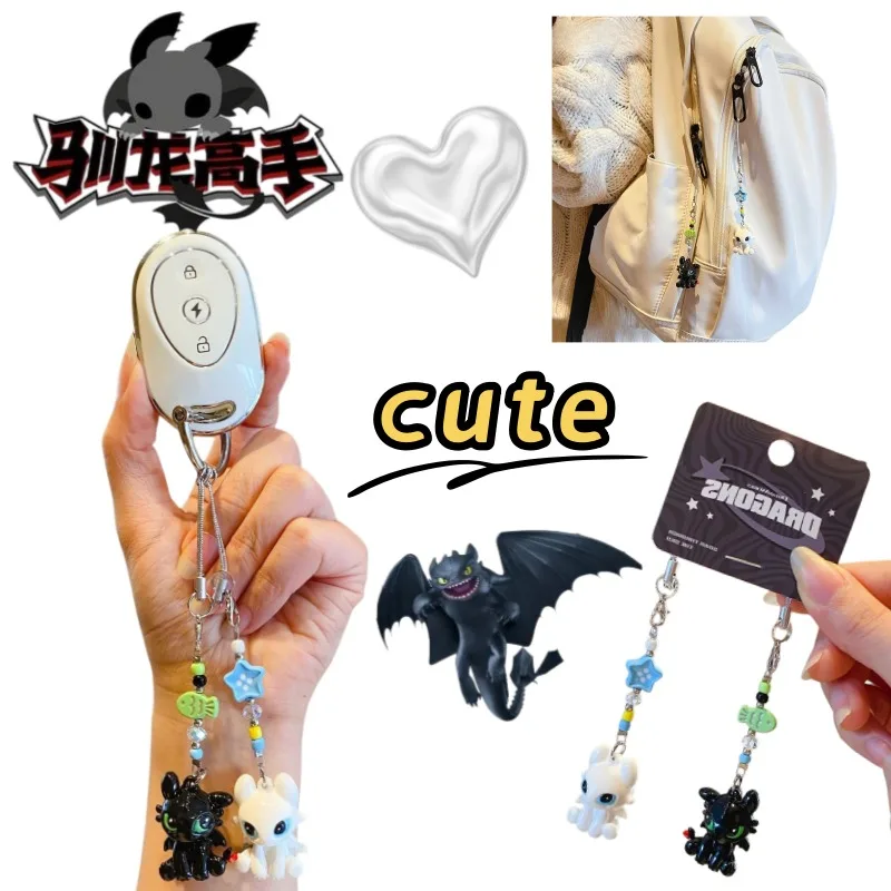 

How to Train Your Dragon Toothless Creative Cartoon Personality Couple Keychain Cute Exquisite Phone Chain Pendant Holiday Gift