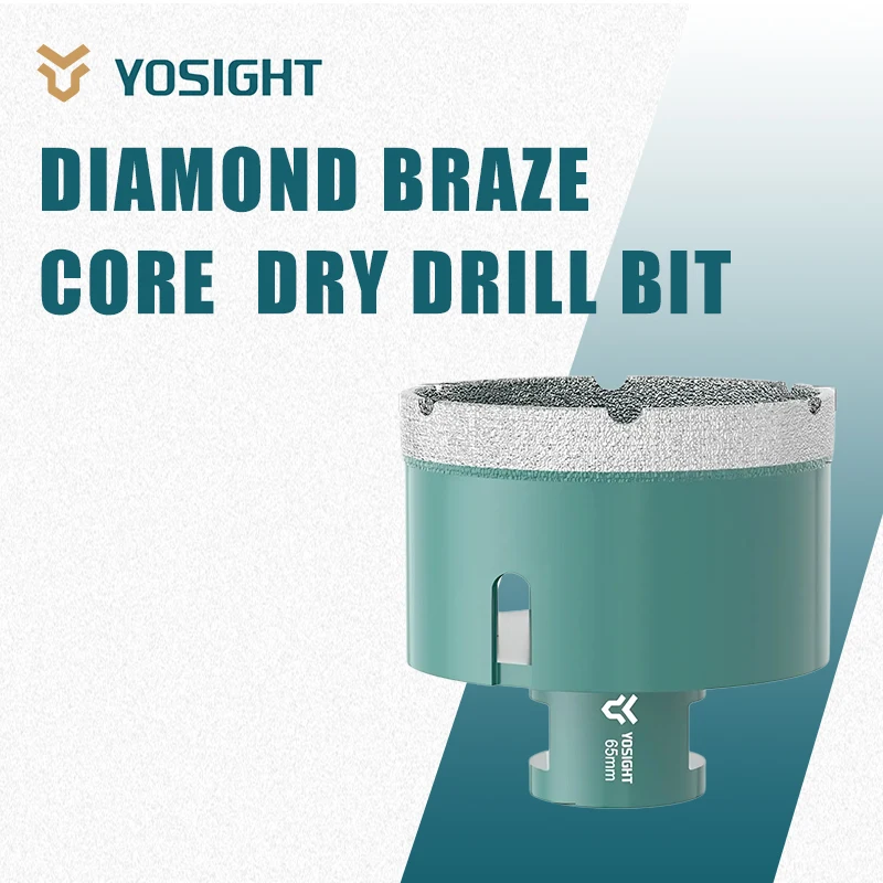 1 Piece 6-100mm Diamond Brazed Dry Core Drill Bit - Hole Saw Cup Cutter for Porcelain Tiles Marble Glass Granite