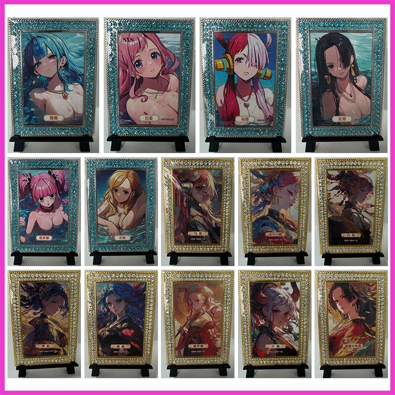 Anime ONE PIECE Rare SXS SXW NS HJS Shiny Rhinestone Game Cards Vivi Uta Hancock Zabawki dla chłopców Karta kolekcjonerska Prezent urodzinowy