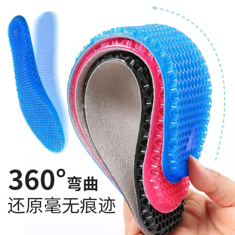 Honeycomb breathable sports running shock absorption male non-slip sweat absorption thickened female thickened elasticity 3206