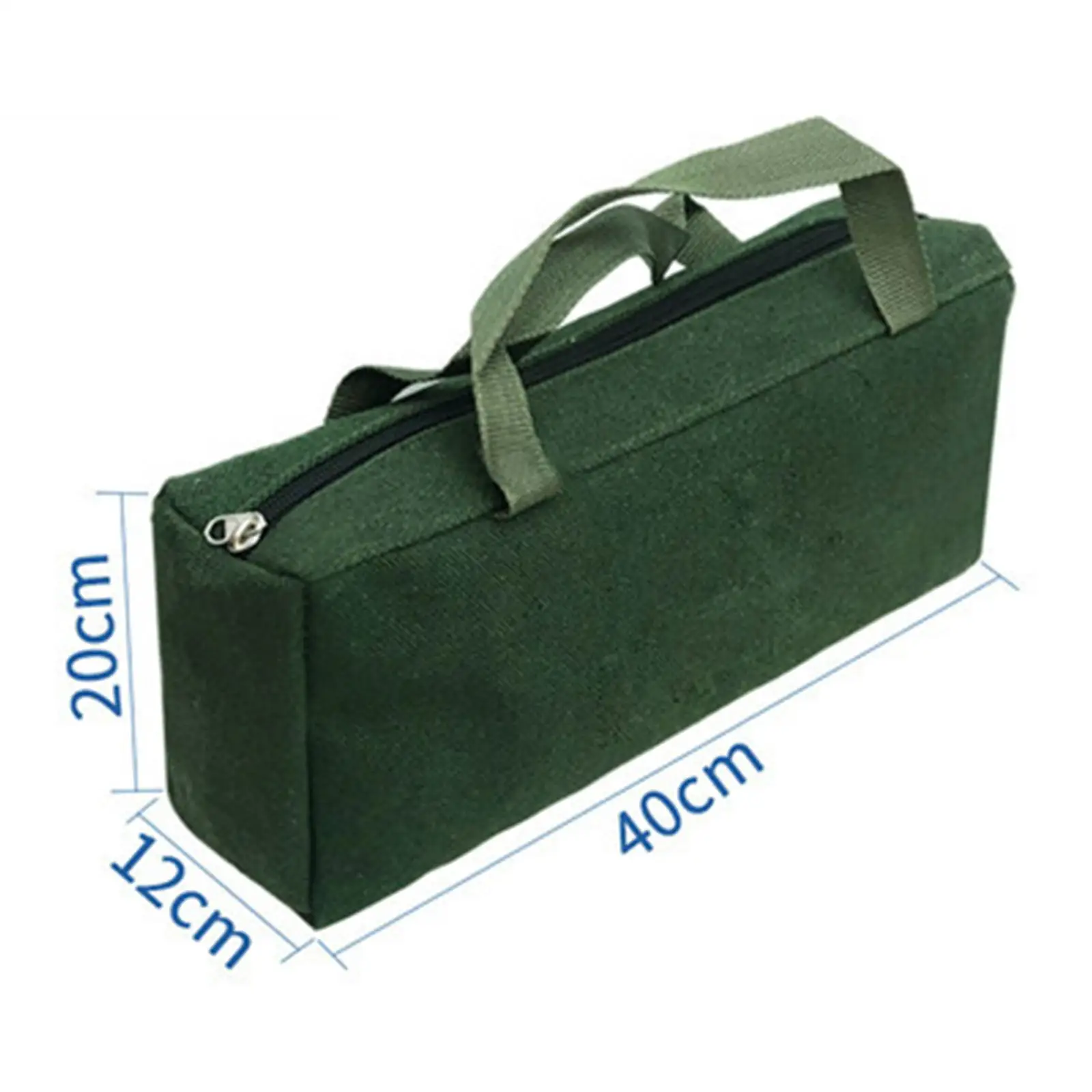 Rectangle Tool Bag Canvas Utility Tote Portable Tool Pouch Wide Mouth Opening Versatile for Plumber Technicians Professional