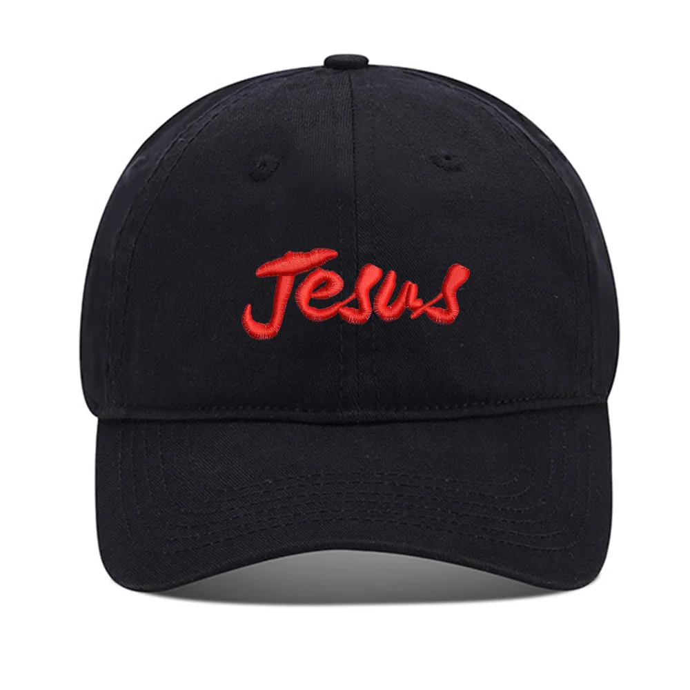 

Lyprerazy Baseball Hat Jesus Christian Unisex Embroidery Baseball Cap Washed Cotton Embroidered Adjustable Cap