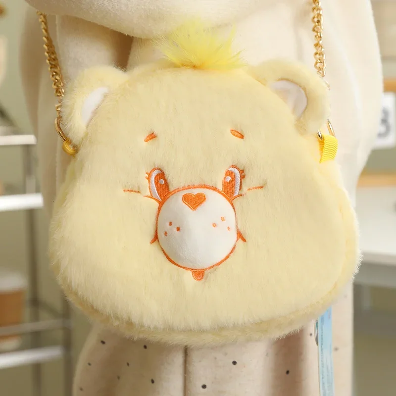 Care Bear 3DRefrigerator Magnet Bear Plush Toys Rainbow Bear Chain Bag Coin Purse Staffed Doll Kawaii Room Decor Birthday Gift