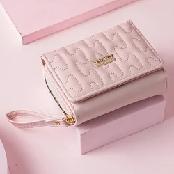 Small Women's Wallet Leather Mini Female Wallets Fashion Coin Purse Card Holders Ladies Money Bag Caibu Zipper