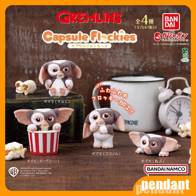 En stock: Bandai Gremlins Gizmo Flocked Capsule Flockies Gashapon - Mini figura coleccionable, modelo de adorno de escritorio, regalos y juguetes