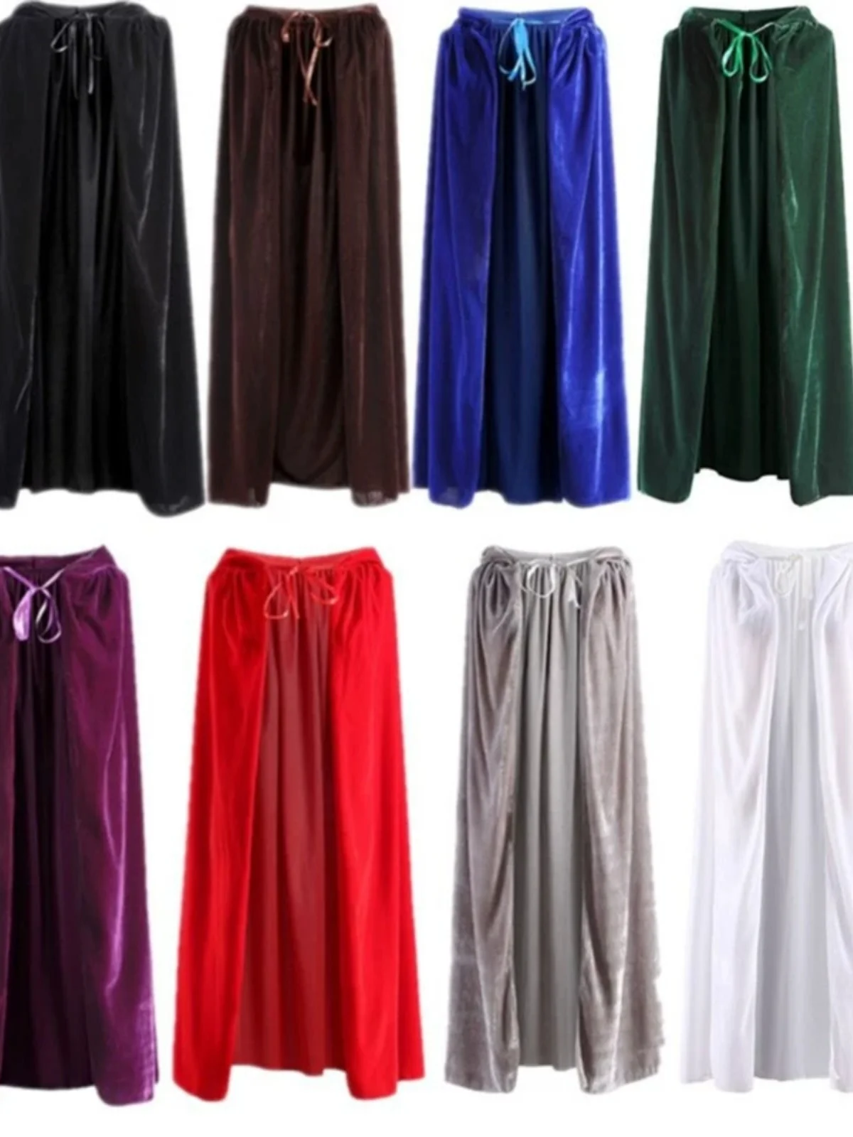 Halloween Velvet Cloak Hooded Jacket Mid-Length Versatile New Style Performance Event Dress Polyester Fiber Thin Model No Sleeve