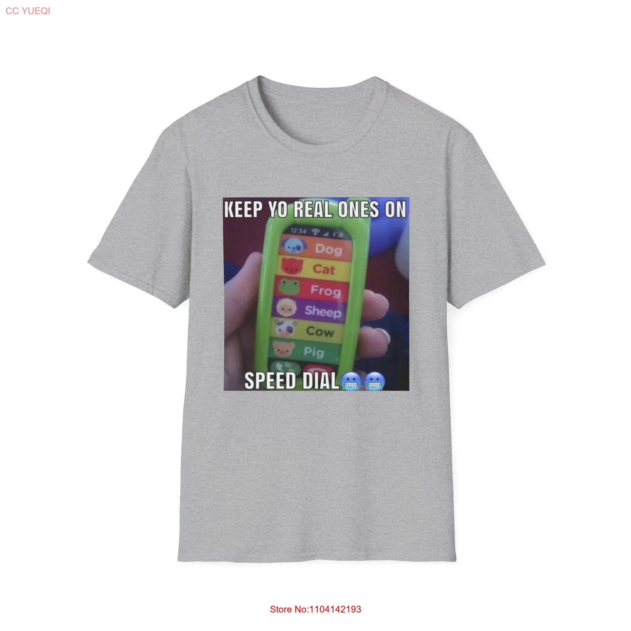 Keep Yo Real Ones On Speed Dial Funny Childrens Phone Call Meme T Shirt Learn Animal Sounds  long or short sleeves