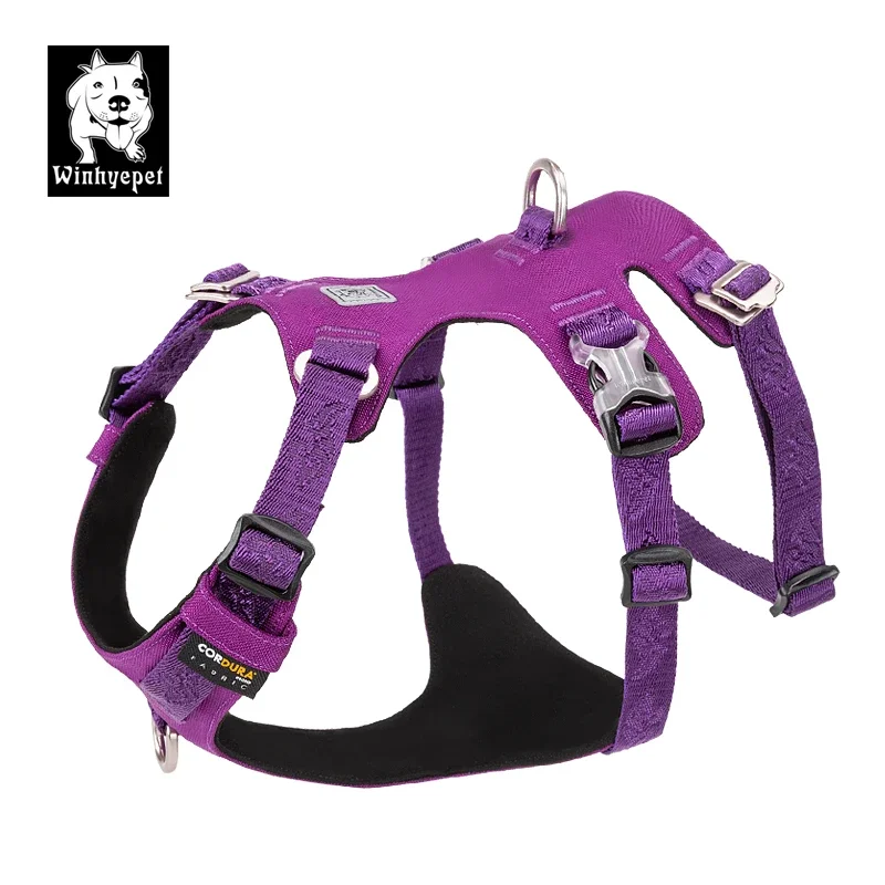 Winhyepet Pet Harness Back-Slip Outdoor Voyager Strap Vest No Pull Cloth for Large Medium Small Dog Easy Traveling  YH1807