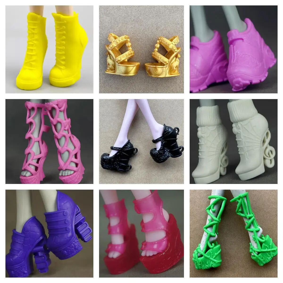 Monster Doll Shoes High Heels Boots Slippers Personality Doll Shoes 1/6 Doll Decors DIY Playing Parts
