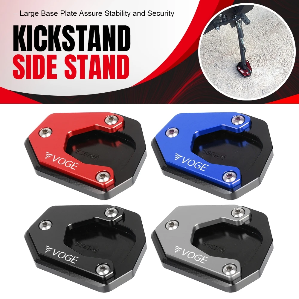 Motorcycle Accessories CNC Kickstand Side Stand Plate Extension Enlarger FOR LONCIN VOGE 350AC 650DS 500DS LX500R 500 650 AC DS