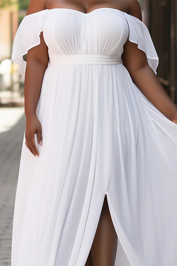 Robe de Mariée Enceinte en Mousseline de Soie, Simple, avec Ceinture, Taille Haute, sur Mesure, pour Femme Patiente