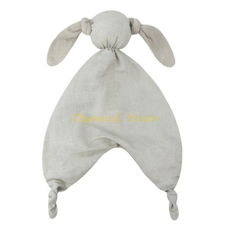 E7CE Baby Soothe Appease Towel Bib Soft Animal Rabbit for Doll Sleep Cuddling To