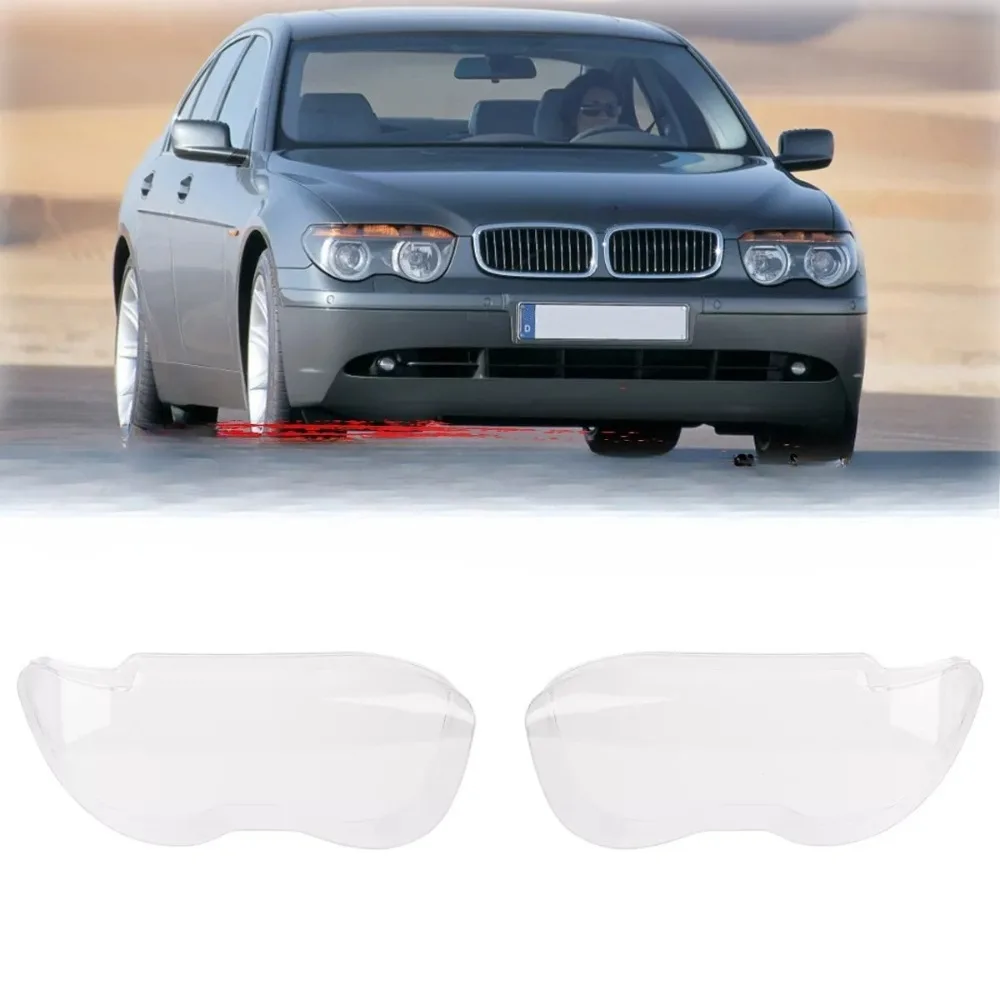 For BMW E65 E67 7-Series 730 735 760 2001-2005 Left/Right Headlight Cover Car Headlight Lens Head Light Lamp Shade Shell Cover