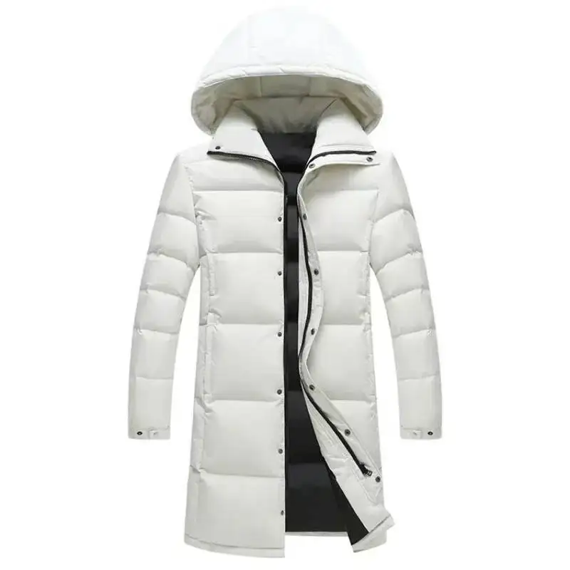 New Winter Duck Down Coats Men Hooded Long Puffer Unisex Casual Parkas Quality Couples Outdoor Windproof Warm Jackets 3X