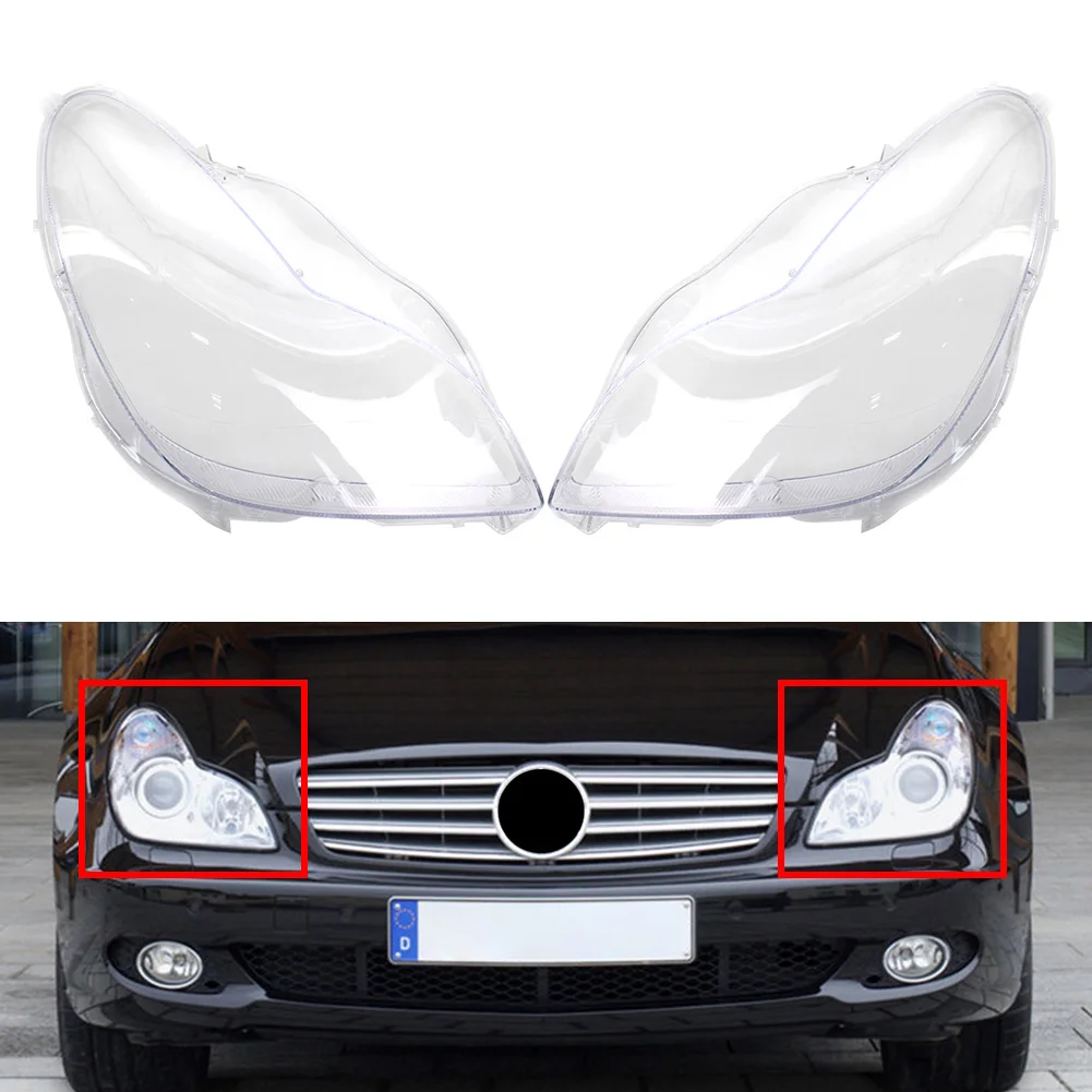 Car Front Headlight Headlamp Lens Cover For Mercedes Benz W219 CLS350 CLS500 CLS550 2006-2011