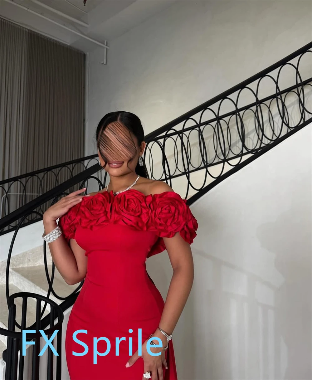 Customized Soft Jersey Evening Dress Temperament Off the Shoulder Homecoming Dresses Elegant Court Train Vestido De Festa