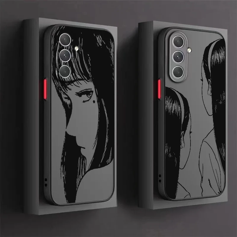 Tomie Kawakami Art Beautiful Frosted Translucent For Samsung Note 20 A35 A03 A54 A31 A22 A34 A14 A24 A04 A55 5G TPU Phone Case