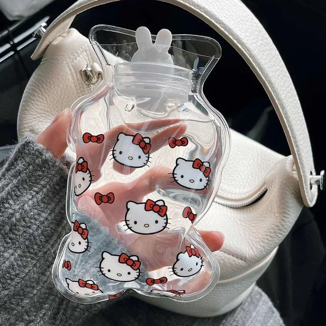 Kawaii Hand Warmer Hello Kittys Pochaccos Kuromis Cute Cartoon Girl Heart Y2k Carry-On Water-Filled Hot Water Bag Keep Warm