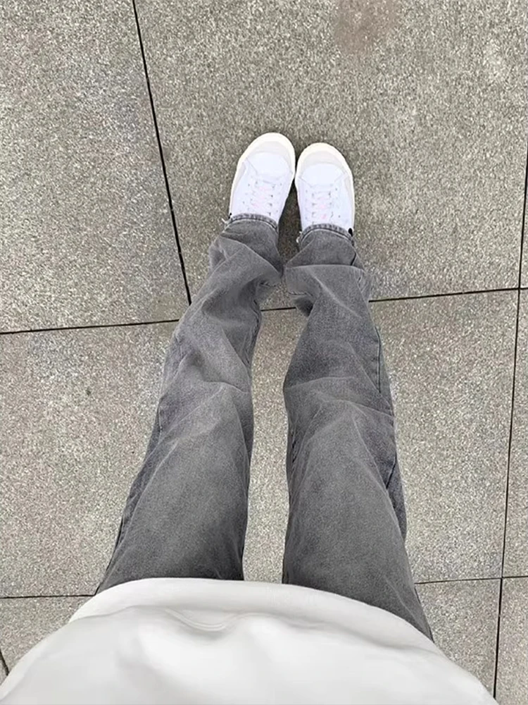 

Cleanfit ey Waed Vintage Men's Jeans Straight Leg High Street Faion Slim Fit Comfortable Straight Cut Polyester Fabric