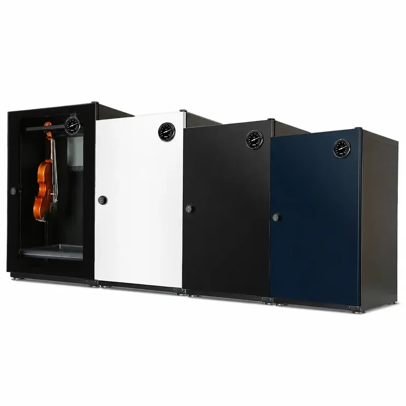 Digital Dehumidification Guitar Humidity Control Cabinet Glass Display Case Electronic Moisture Proof Box for Violin and