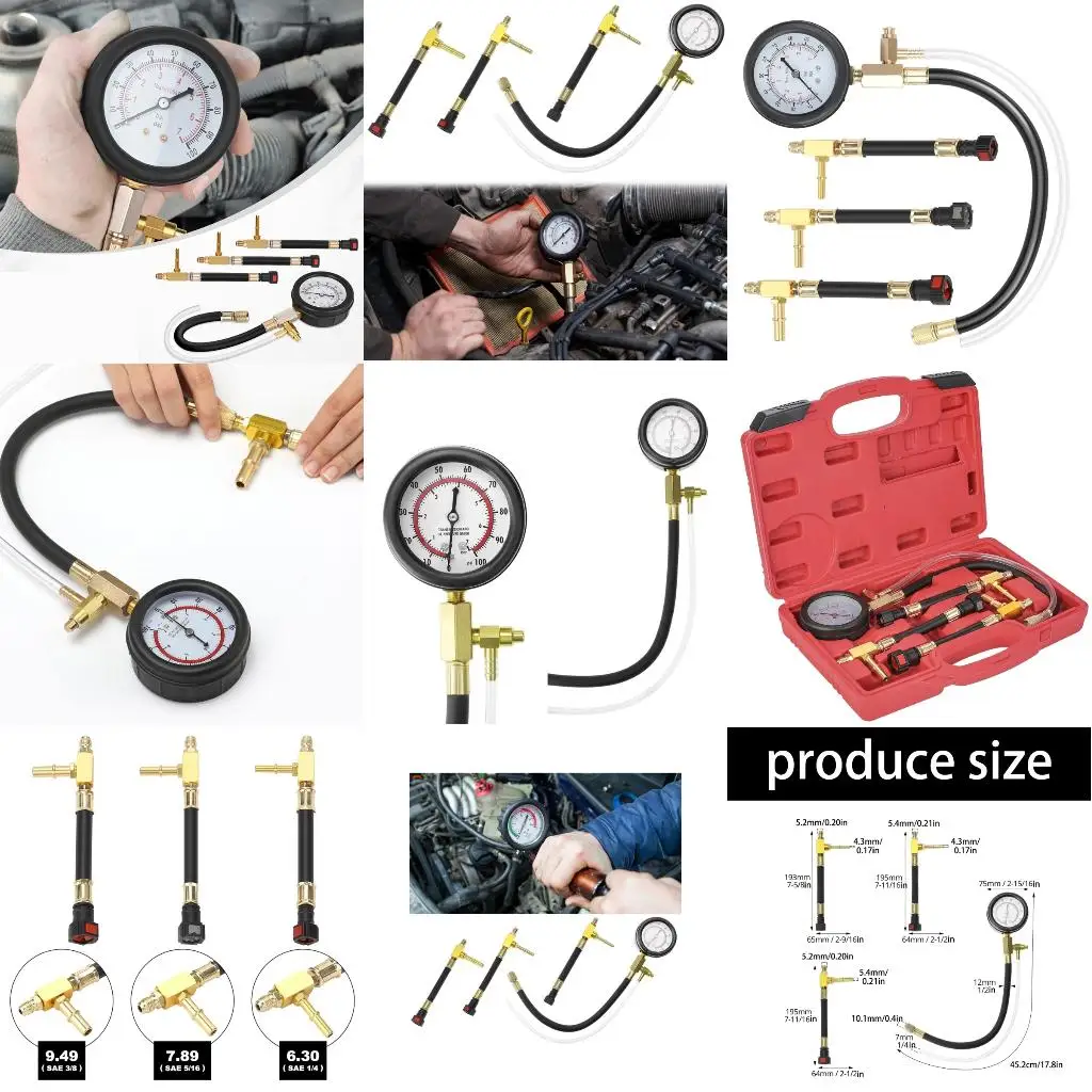 Reliable High Accuracy Motorcycle Gas Pressure Meter For Identifying Pump Issues Automotive Troubleshooting Needs