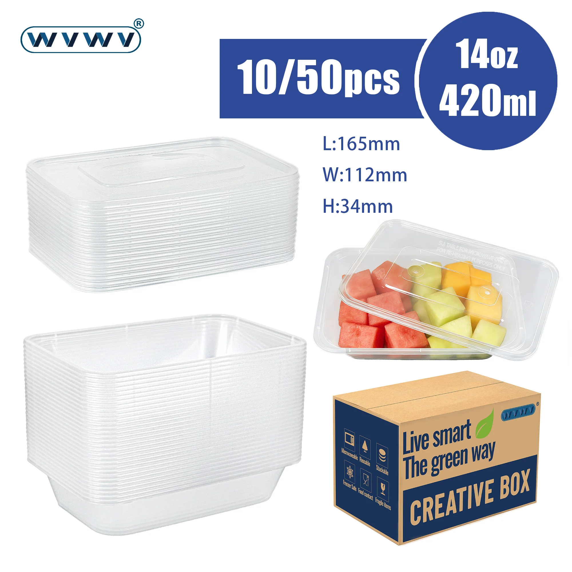 10/50 buah, Wadah Persiapan Ma - Meal Prep Kit ulasan dan harga