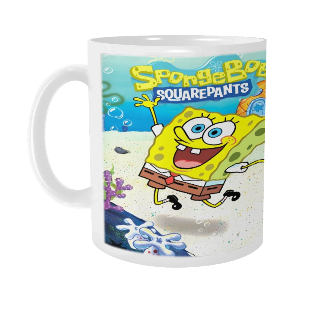 

Sponge-bob Cartoon Ceramics Coffee Mug Cute Gamer Birthday Gift Back To School Mug